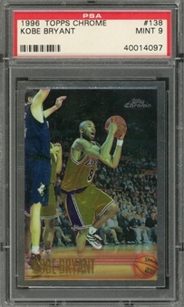 1996/97 Topps Chrome #138 Kobe Bryant Rookie Card – PSA MINT 9